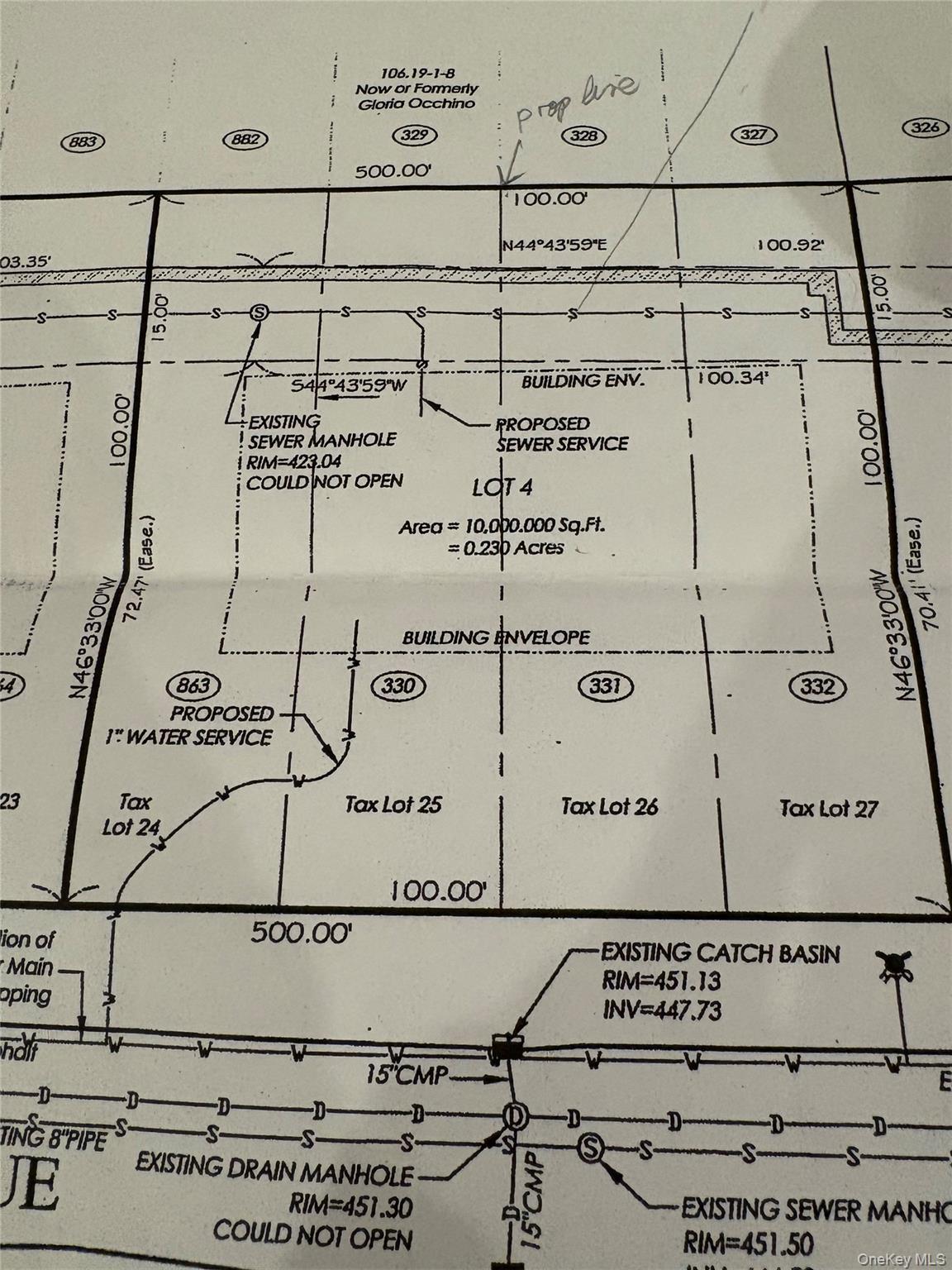 Last lot available in 5 lot subdivision. Residential area. Sewer and w...