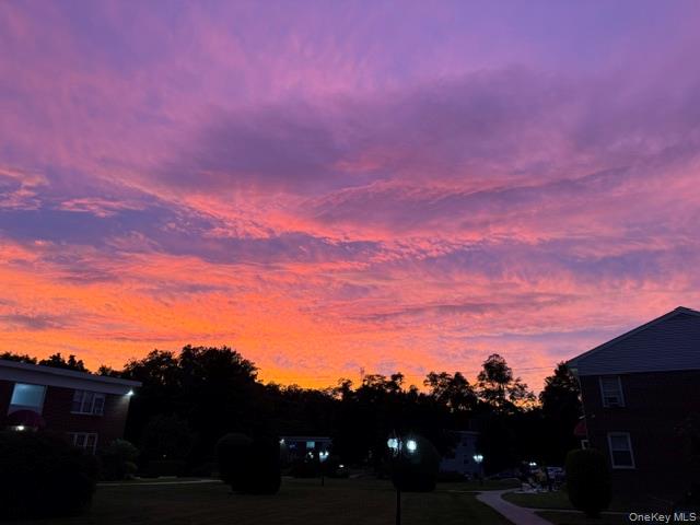 Enjoy beautiful sunsets from the living room overlooking the courtyard...