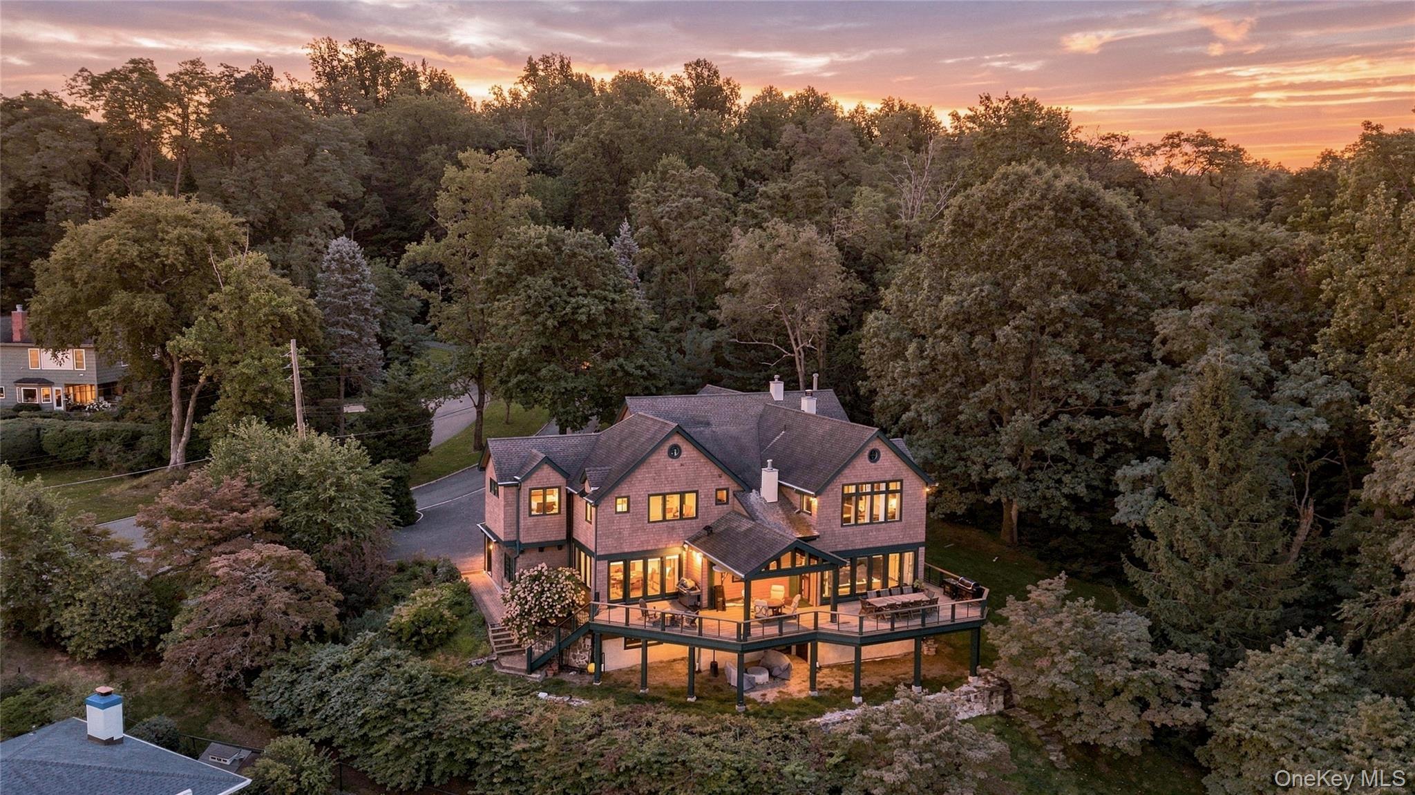 Hudson River views set the backdrop for a home where custom craftsmans...