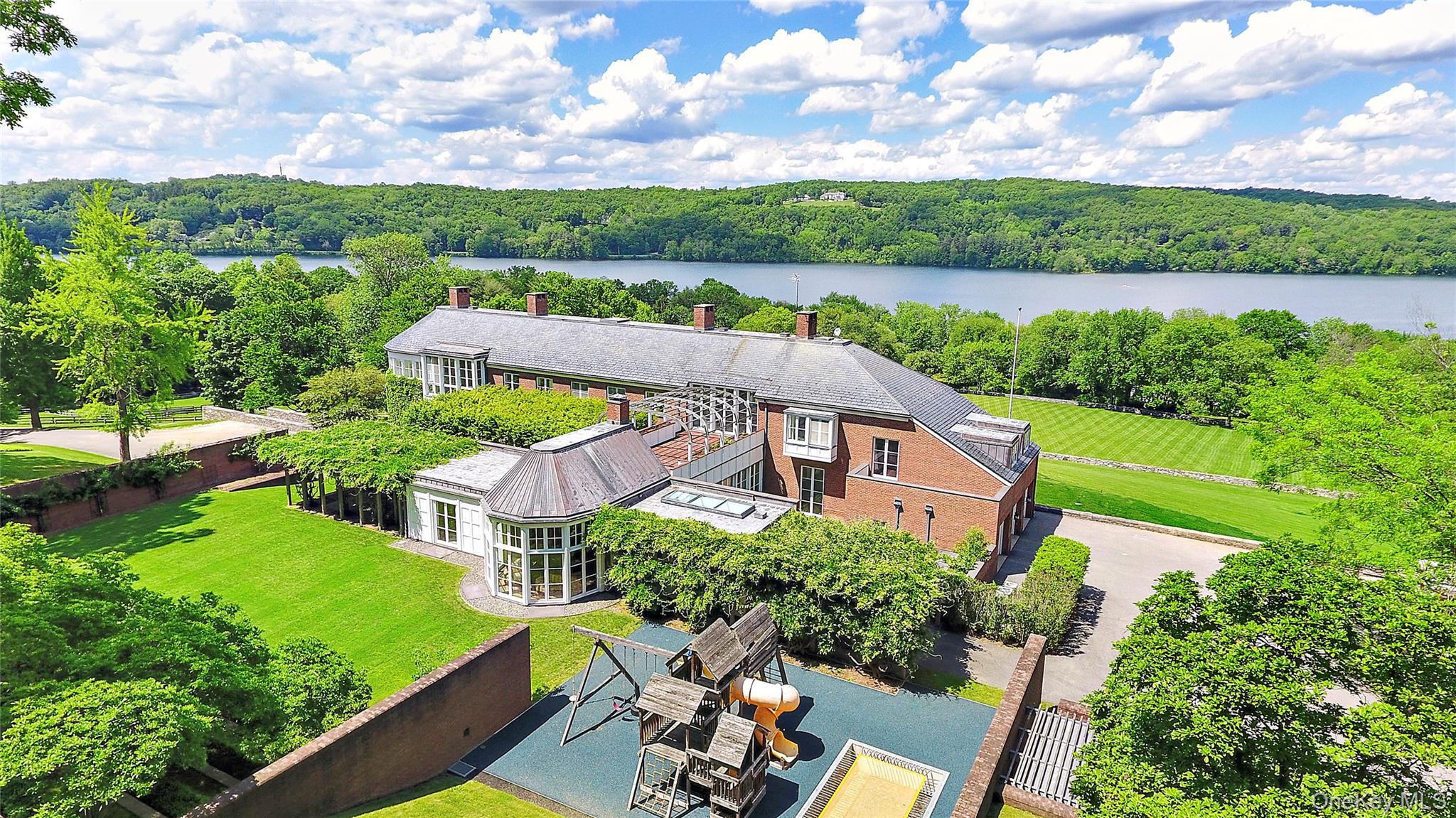The spectacular Titicus Reservoir and over nine acres are the backdrop...