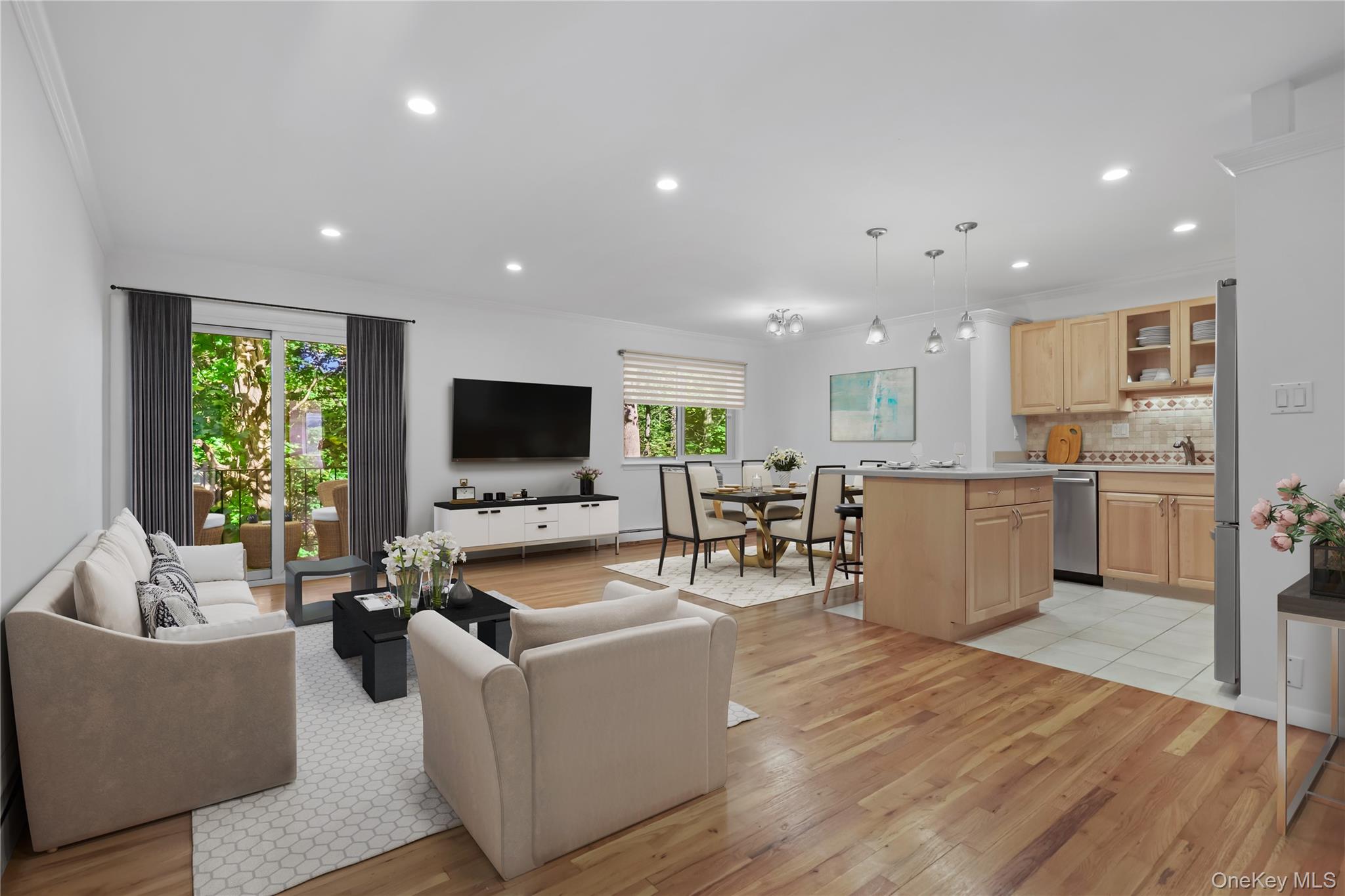 Tranquil Hudson Woods Estates...Just a few steps up, enter into this u...