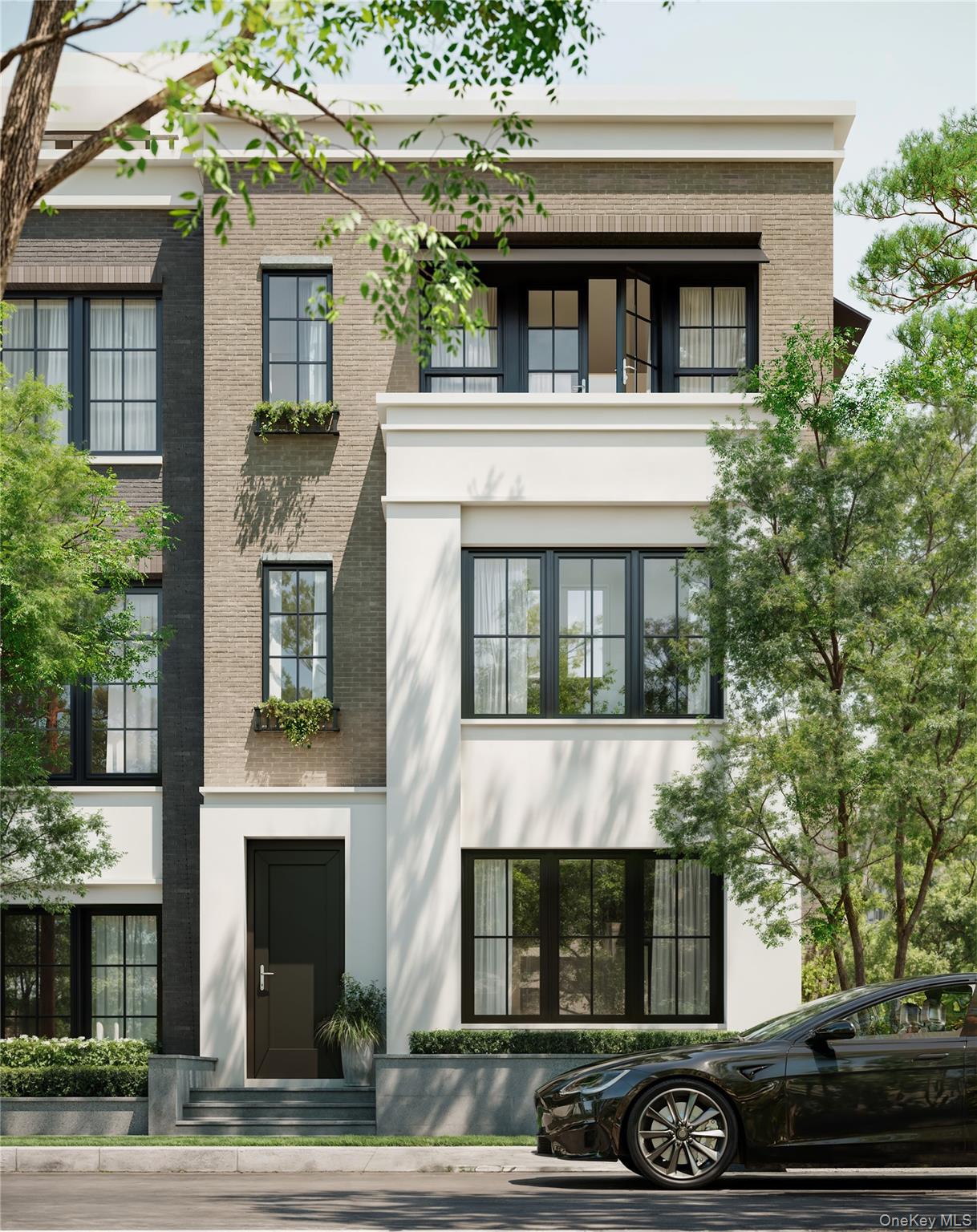 Luxury townhomes on the edge of the Hudson River. One Kingsland at Edg...