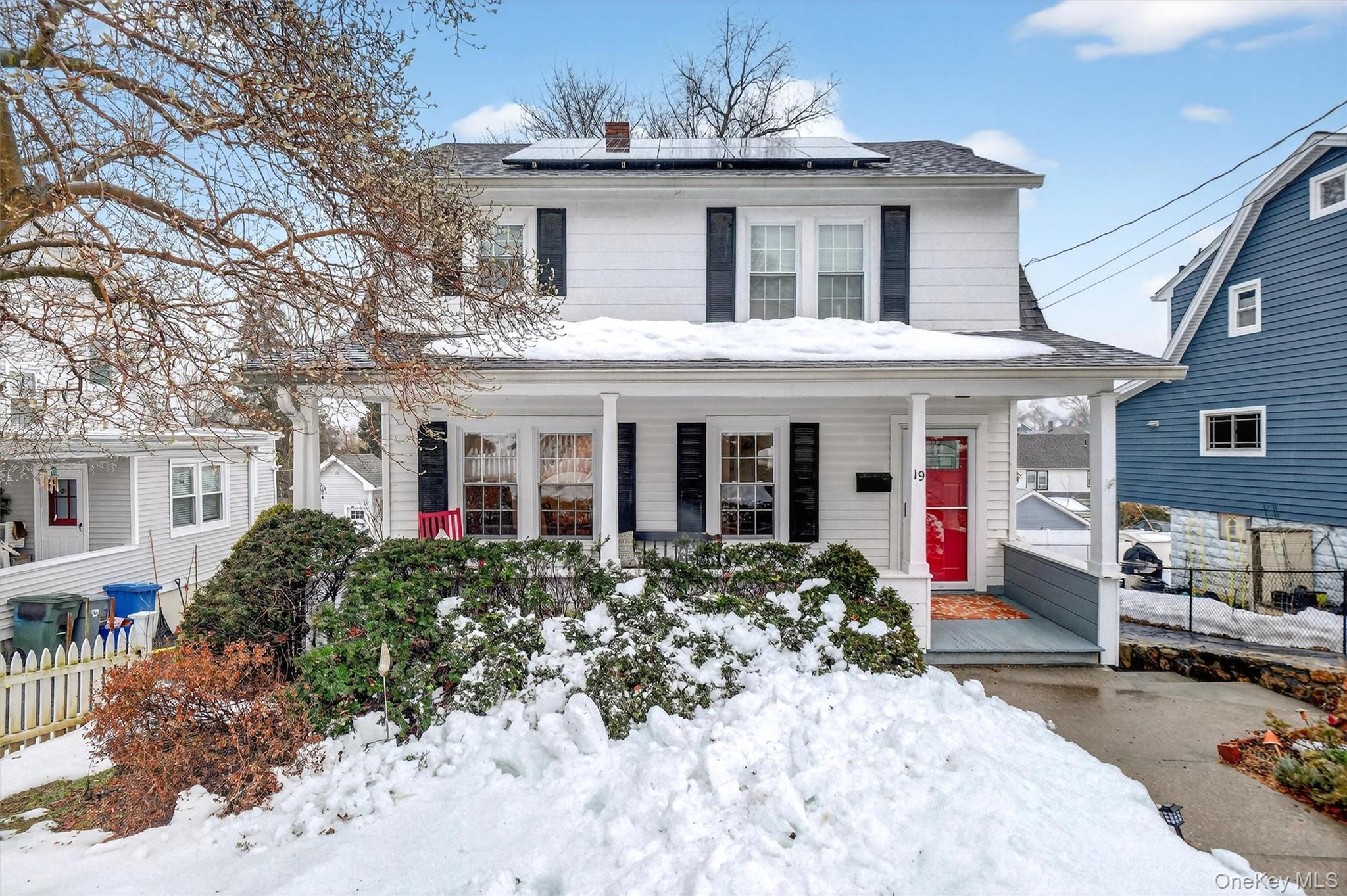 Absolutely lovely front-porch colonial offers a beautifully updated ki...