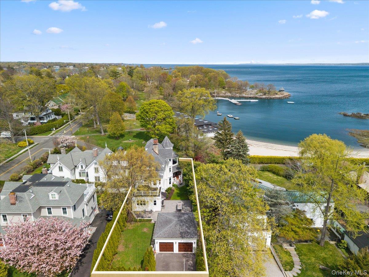 Overlooking Larchmont Manor Park with sweeping water views toward Long...